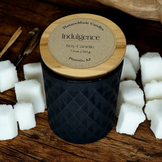 Indulgence (Warm Vanilla Sugar) | Matte Black 7.5 oz glass
