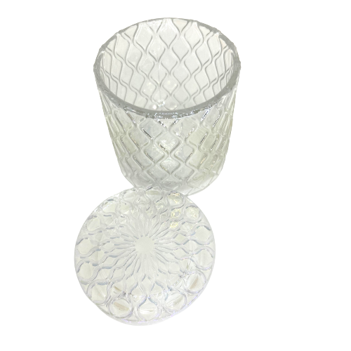 Custom Candle in Clear Iridescent 8 oz. Amaris jar