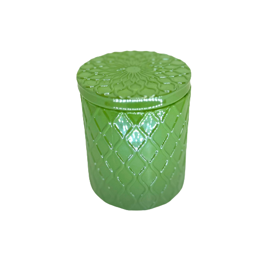 Custom Candle in Lime Green 8 oz. Amaris jar