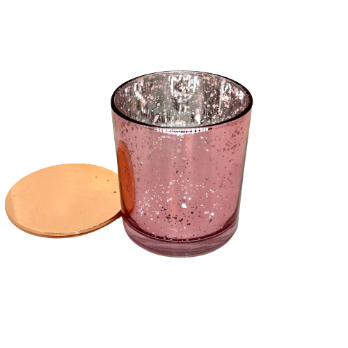 Custom Candle in Pink 8 oz. Mercury jar