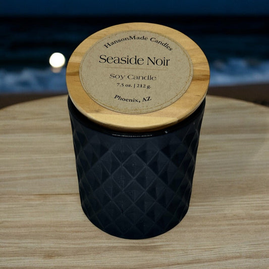 Seaside Noir | Matte Black 7.5 oz glass