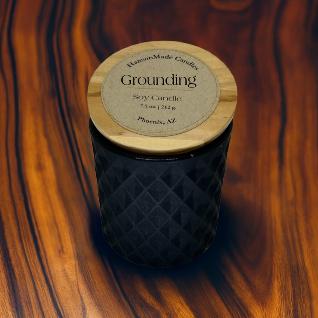 Grounding (Mahogany Teakwood) | Matte Black 7.5 oz glass