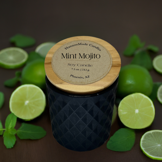 Mint Mojito  | Matte Black 7.5 oz glass