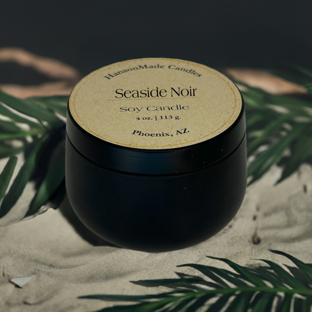 Seaside Noir | Small black tin