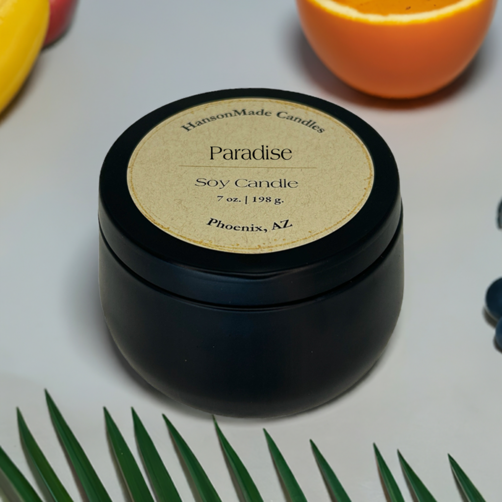 Paradise | Large black tin